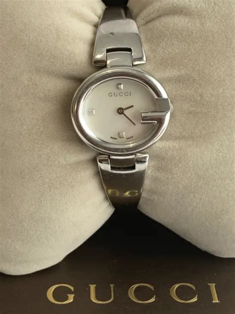 gucci silver watch guccissimo|gucci silver bracelet watch.